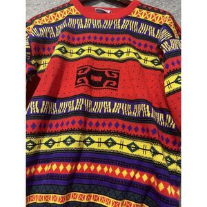 Vintage Meister Sweater Large Coogi Style Cosby‎ 3D Texture Biggie 90s Hong Kong